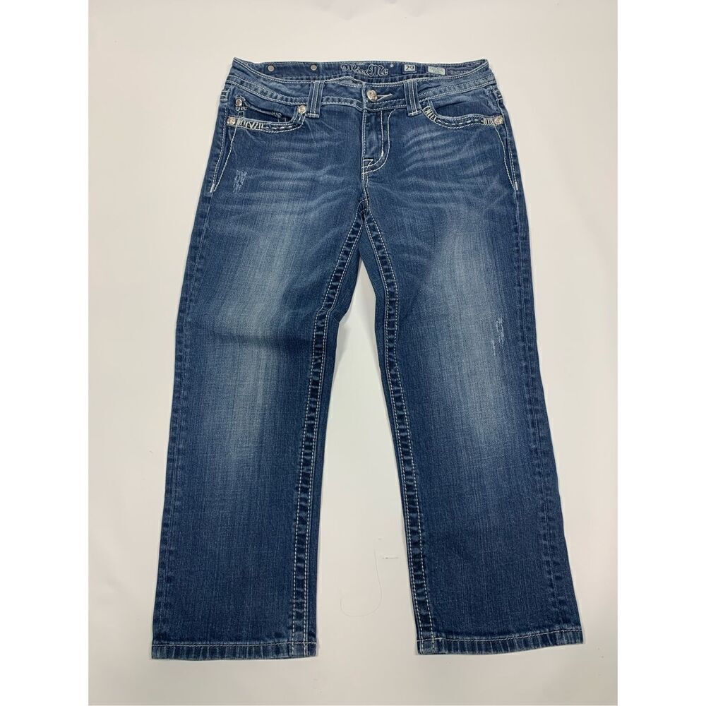 Miss Me Dark Blue Cropped Jeans